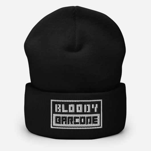 embroidered Bloody Barcode Beanie